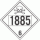 UN 1885 - Poison or Toxic Class 6.1 Placards