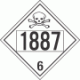 UN 1887 - Poison or Toxic Class 6.1 Placards