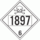 UN 1897 - Poison or Toxic Class 6.1 Placards