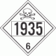 UN 1935 - Poison or Toxic Class 6.1 Placards