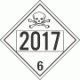 UN 2017 - Poison or Toxic Class 6.1 Placards