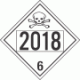 UN 2018 - Poison or Toxic Class 6.1 Placards