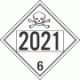 UN 2021 - Poison or Toxic Class 6.1 Placards