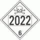 UN 2022 - Poison or Toxic Class 6.1 Placards