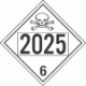 UN 2025 - Poison or Toxic Class 6.1 Placards