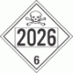 UN 2026 - Poison or Toxic Class 6.1 Placards