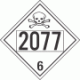 UN 2077 - Poison or Toxic Class 6.1 Placards