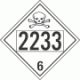 UN 2233 - Poison or Toxic Class 6.1 Placards