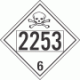 UN 2253 - Poison or Toxic Class 6.1 Placards