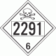 UN 2291 - Poison or Toxic Class 6.1 Placards