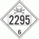 UN 2295 - Poison or Toxic Class 6.1 Placards