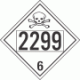 UN 2299 - Poison or Toxic Class 6.1 Placards