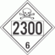 UN 2300 - Poison or Toxic Class 6.1 Placards