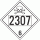 UN 2307 - Poison or Toxic Class 6.1 Placards