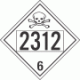 UN 2312 - Poison or Toxic Class 6.1 Placards