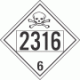 UN 2316 - Poison or Toxic Class 6.1 Placards