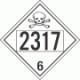 UN 2317 - Poison or Toxic Class 6.1 Placards