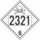 UN 2321 - Poison or Toxic Class 6.1 Placards