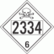 UN 2334 - Poison or Toxic Class 6.1 Placards