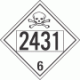 UN 2431 - Poison or Toxic Class 6.1 Placards