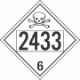 UN 2433 - Poison or Toxic Class 6.1 Placards