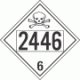 UN 2446 - Poison or Toxic Class 6.1 Placards