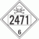 UN 2471 - Poison or Toxic Class 6.1 Placards