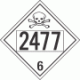 UN 2477 - Poison or Toxic Class 6.1 Placards