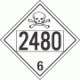 UN 2480 - Poison or Toxic Class 6.1 Placards