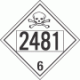 UN 2481 - Poison or Toxic Class 6.1 Placards