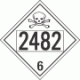 UN 2482 - Poison or Toxic Class 6.1 Placards