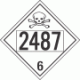 UN 2487 - Poison or Toxic Class 6.1 Placards