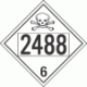 UN 2488 - Poison or Toxic Class 6.1 Placards