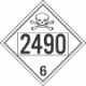 UN 2490 - Poison or Toxic Class 6.1 Placards