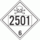 UN 2501 - Poison or Toxic Class 6.1 Placards