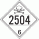 UN 2504 - Poison or Toxic Class 6.1 Placards