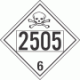 UN 2505 - Poison or Toxic Class 6.1 Placards