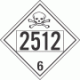 UN 2512 - Poison or Toxic Class 6.1 Placards