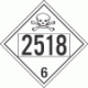 UN 2518 - Poison or Toxic Class 6.1 Placards