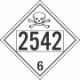 UN 2542 - Poison or Toxic Class 6.1 Placards