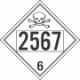 UN 2567 - Poison or Toxic Class 6.1 Placards