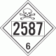 UN 2587 - Poison or Toxic Class 6.1 Placards