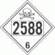 UN 2588 - Poison or Toxic Class 6.1 Placards