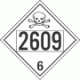 UN 2609 - Poison or Toxic Class 6.1 Placards