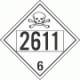 UN 2611 - Poison or Toxic Class 6.1 Placards