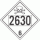 UN 2630 - Poison or Toxic Class 6.1 Placards