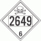 UN 2649 - Poison or Toxic Class 6.1 Placards