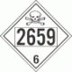 UN 2659 - Poison or Toxic Class 6.1 Placards