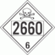 UN 2660 - Poison or Toxic Class 6.1 Placards