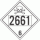 UN 2661 - Poison or Toxic Class 6.1 Placards